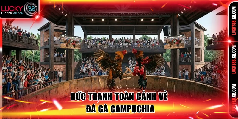 Bức tranh toàn cảnh về đá gà Campuchia